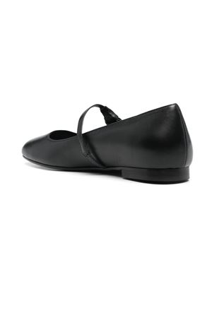 Black calf leather ballerina shoes GIA BORGHINI | ATHENEALNAP5000